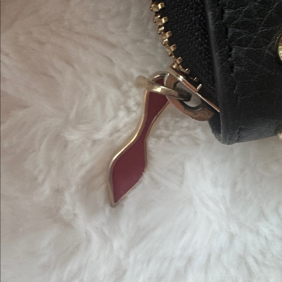 CHRISTIAN LOUBOUTIN Panettone Wallet with Spikes in Black/Gold - Picture 10 of 14